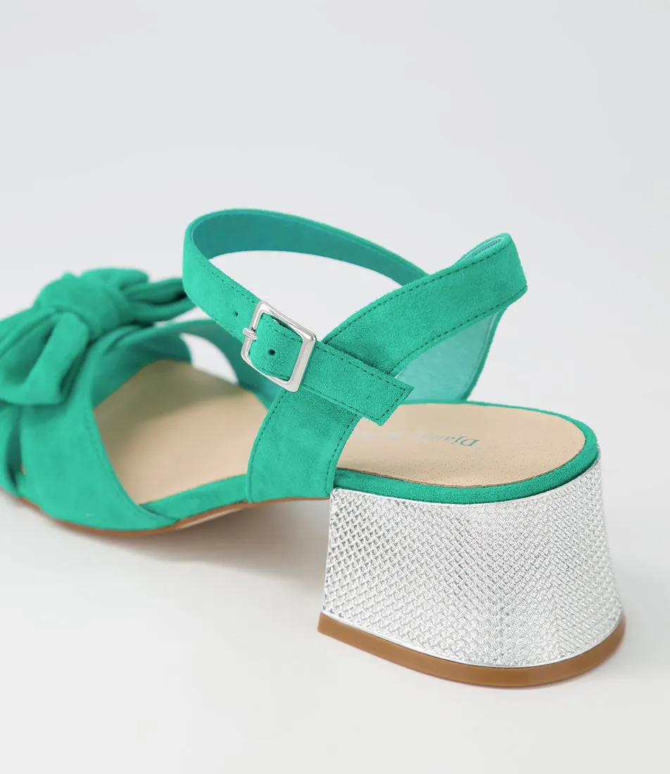 DJANGO & JULIETTE Nadeer Light Emerald Suede Sandals