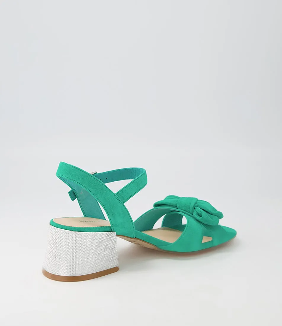 DJANGO & JULIETTE Nadeer Light Emerald Suede Sandals