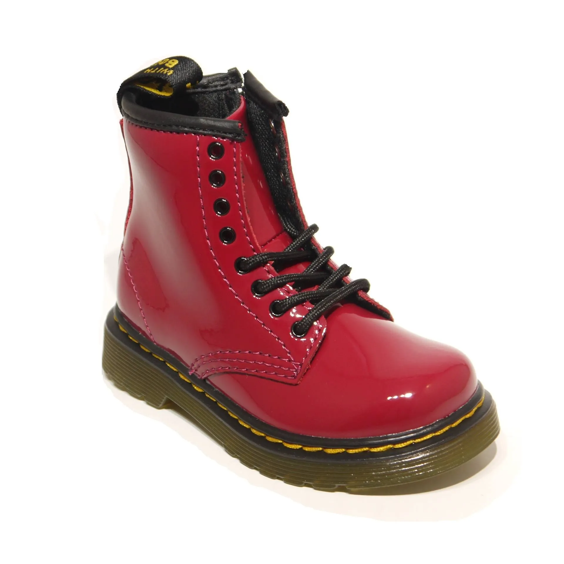 Dr Martens 1460 Toddler/Junior Dark Scooter Red Patent Leather