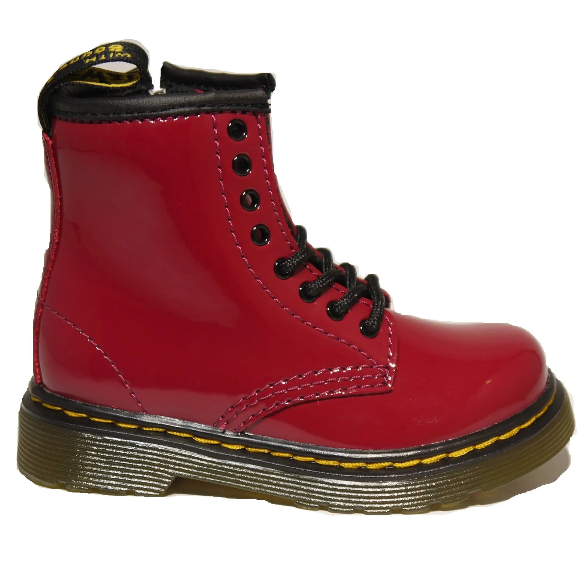 Dr Martens 1460 Toddler/Junior Dark Scooter Red Patent Leather