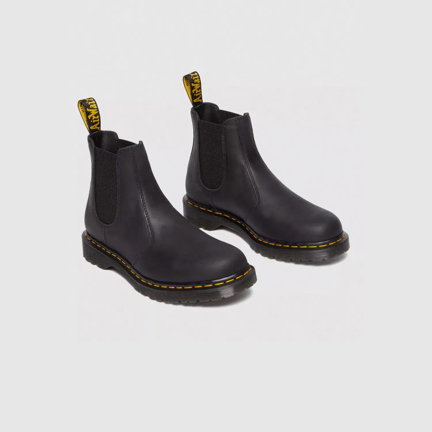 Dr. Martens 2976 WAXED FULL GRAIN ZIP LEATHER CHELSEA, Black 