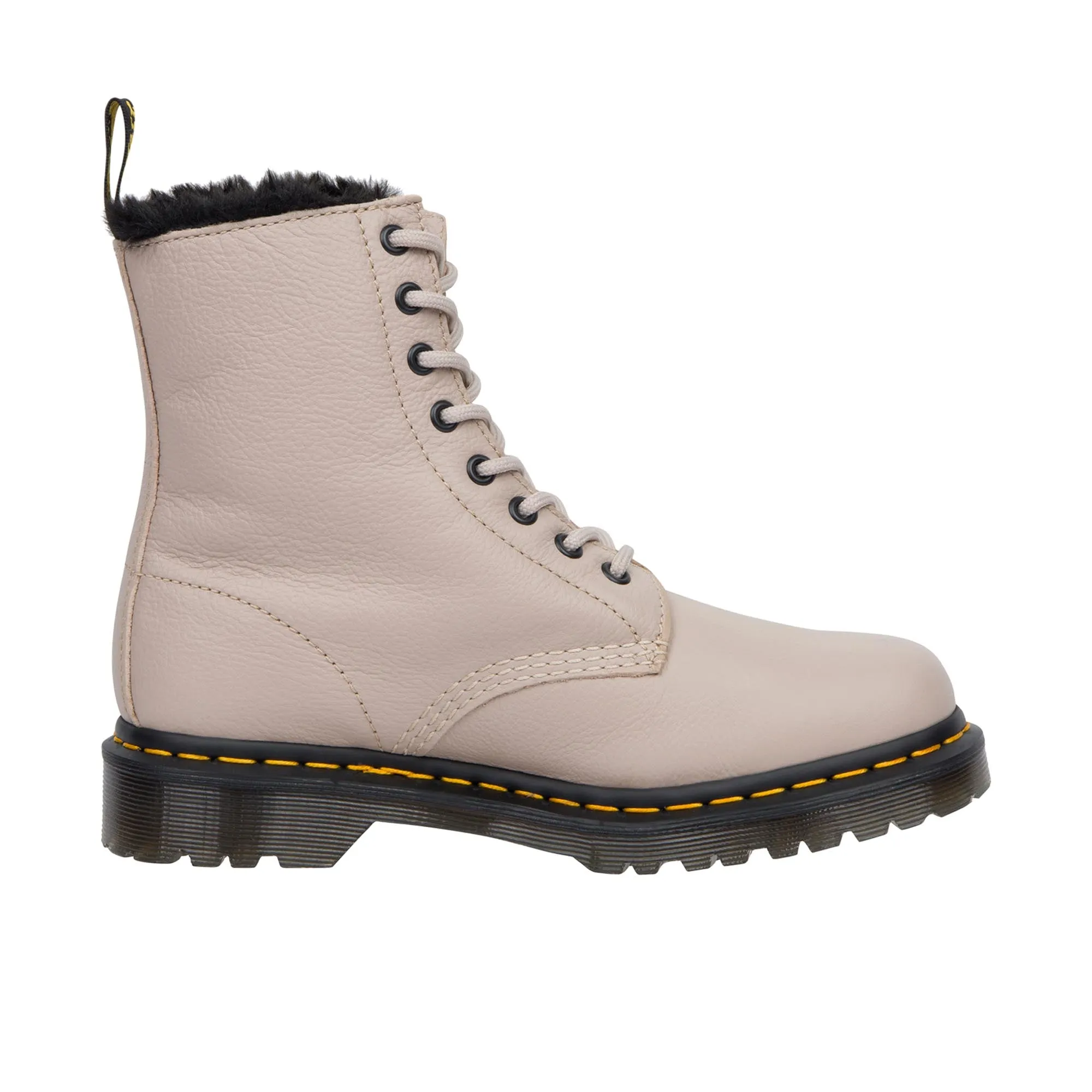 Dr Martens Womens 1460 Serena Virginia + Milo Fur Vintage Taupe/Black