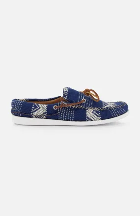    EASYMOC   Navy Blanket Laced Moccasin