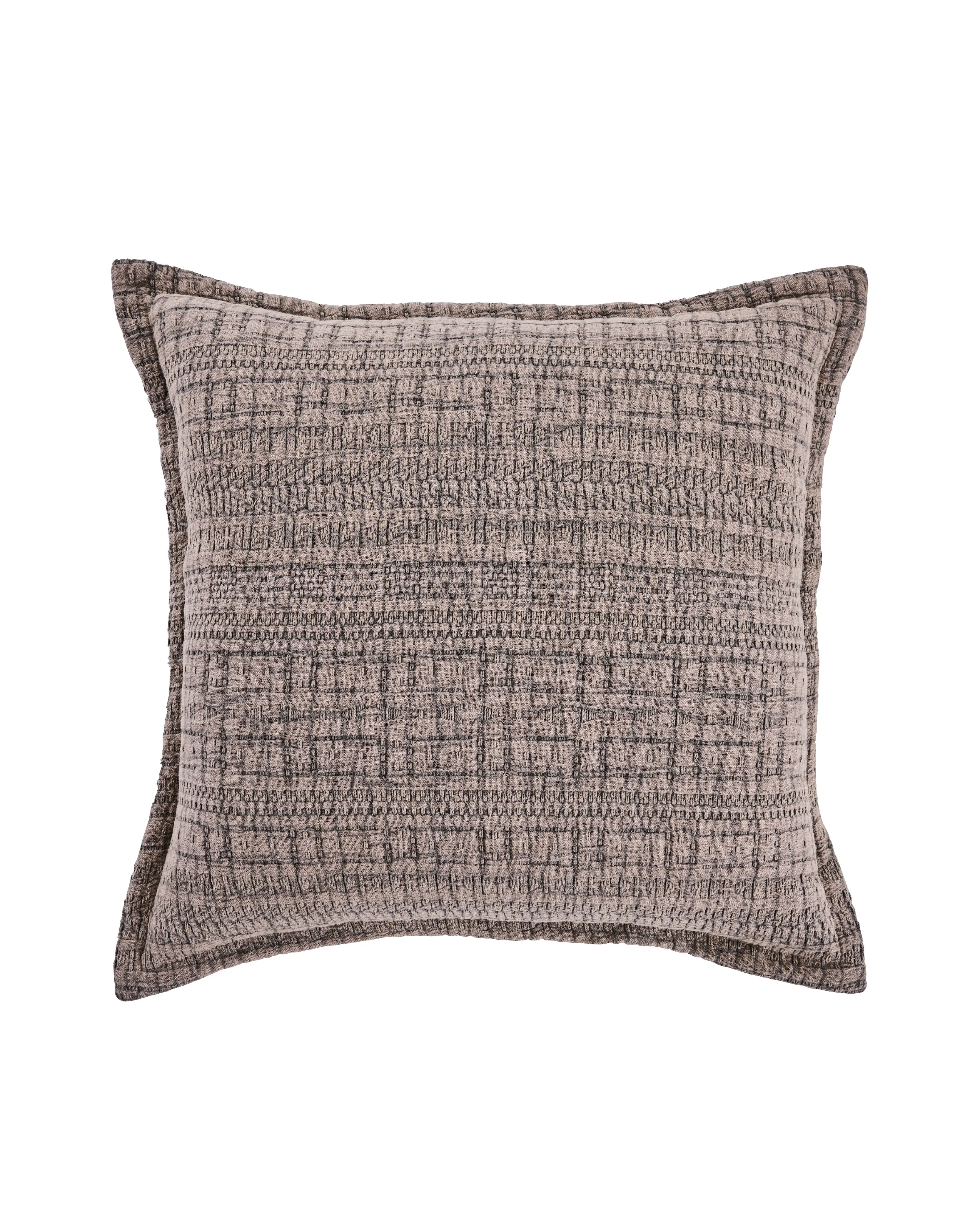 Everyday Embroidered Pillow, Mocha