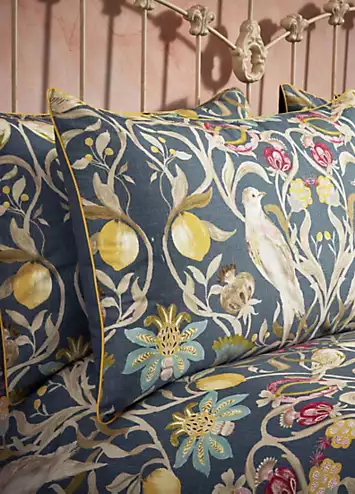 EW by Edinburgh Weavers Songbird 100% Cotton Duvet Cover Set - Navy | Kaleidoscope