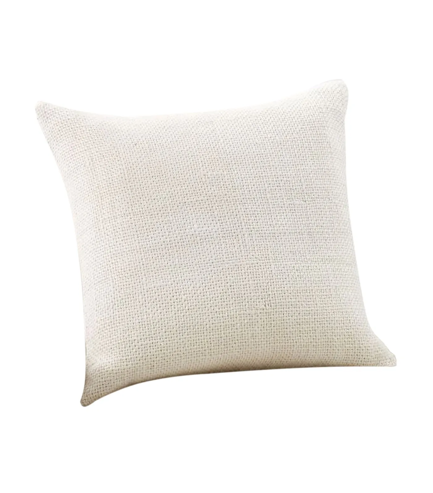 Faye Linen Textured Pillow Cover - Ivory