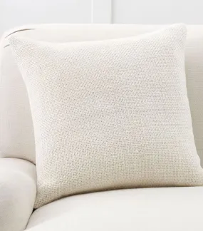 Faye Linen Textured Pillow Cover - Ivory