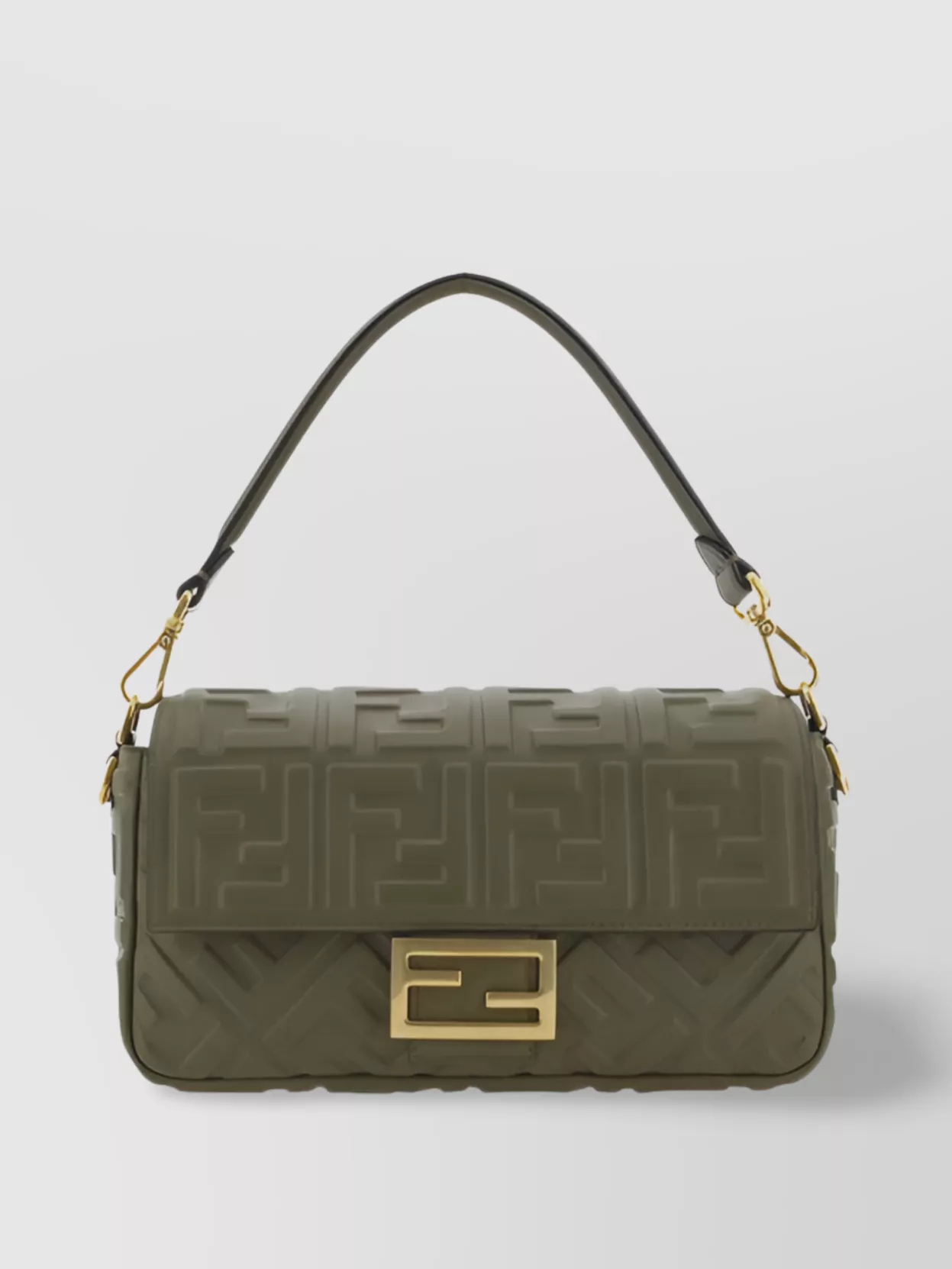 Fendi   Logo embossed shoulder bag