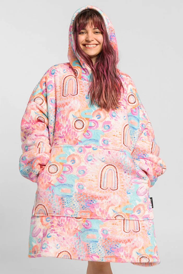 Flourishing Blooms Oversized Hooded Blanket