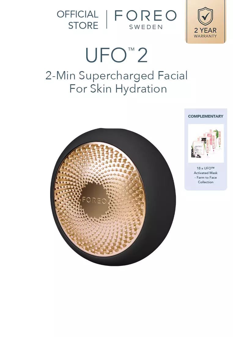 FOREO FOREO UFO 2 Full Facial Treatment Device with Advanced Heating Cooling LED Light Therapy Compatible With all UFO and Sheet