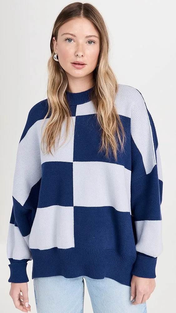 Free People   Checker Easy Street Tunic Pullover 