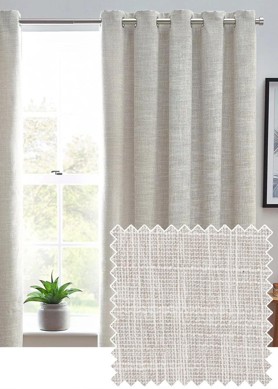 furn. Eliana Textured Slub Eyelet Curtains