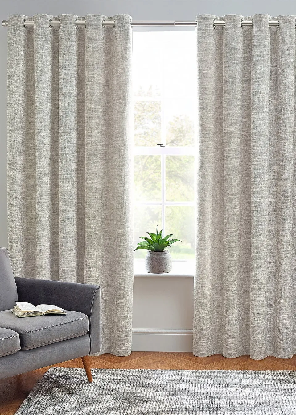 furn. Eliana Textured Slub Eyelet Curtains