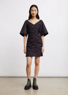 Ganni -  Cotton Poplin Mini Dress - Dress