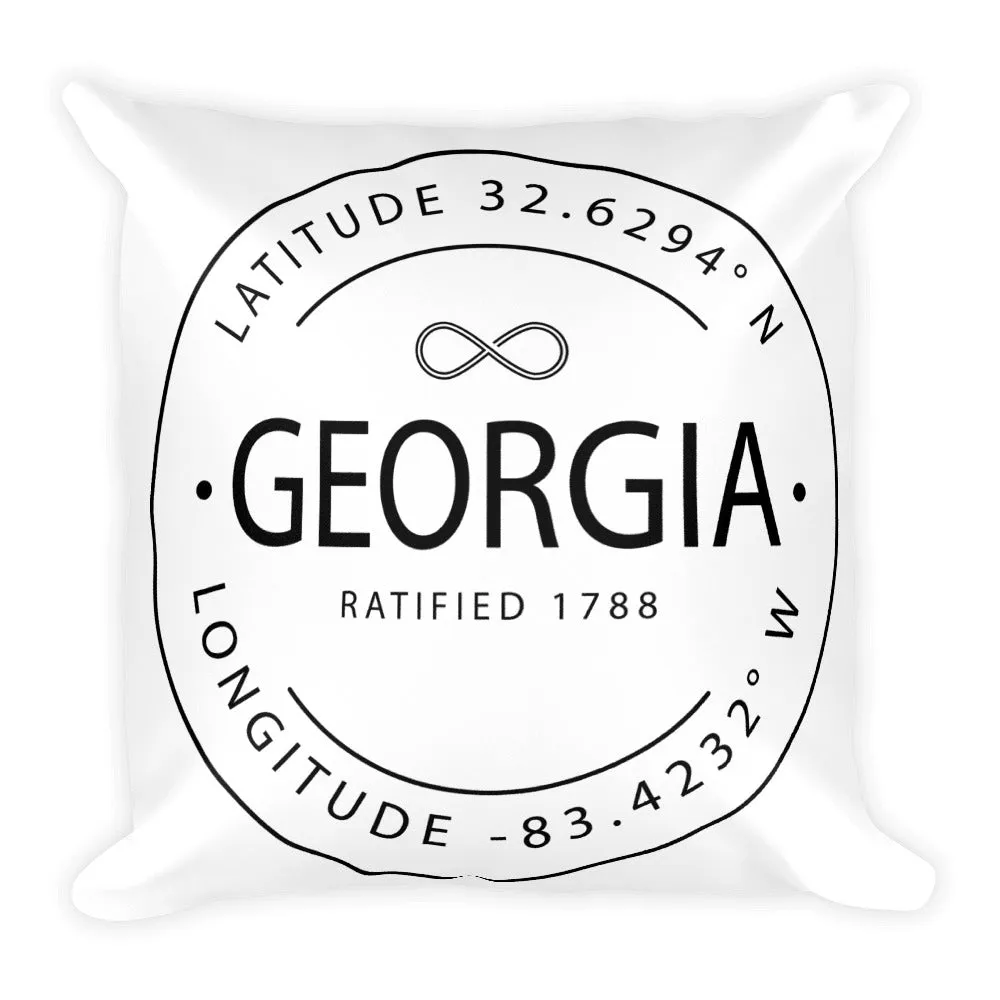 Georgia - Throw Pillow - Latitude & Longitude