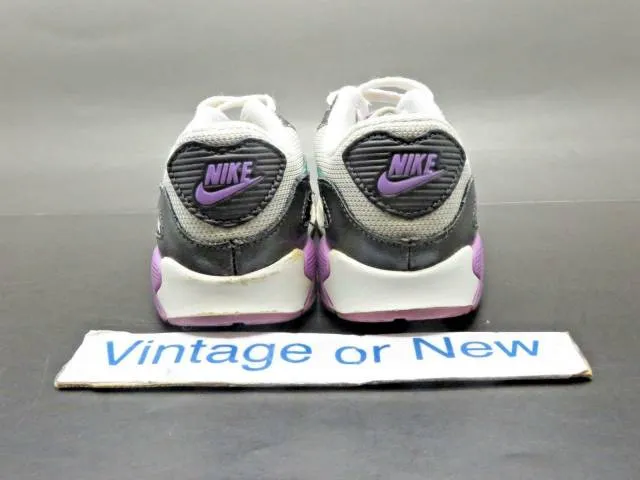 Girls nike air max '90 grey teal purple running toddler 408112-014 sz 9c