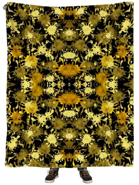 Gold Splatter Plush Blanket