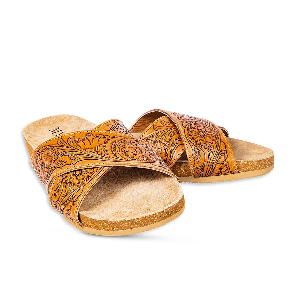 Gracie Hand-Tooled Sandals