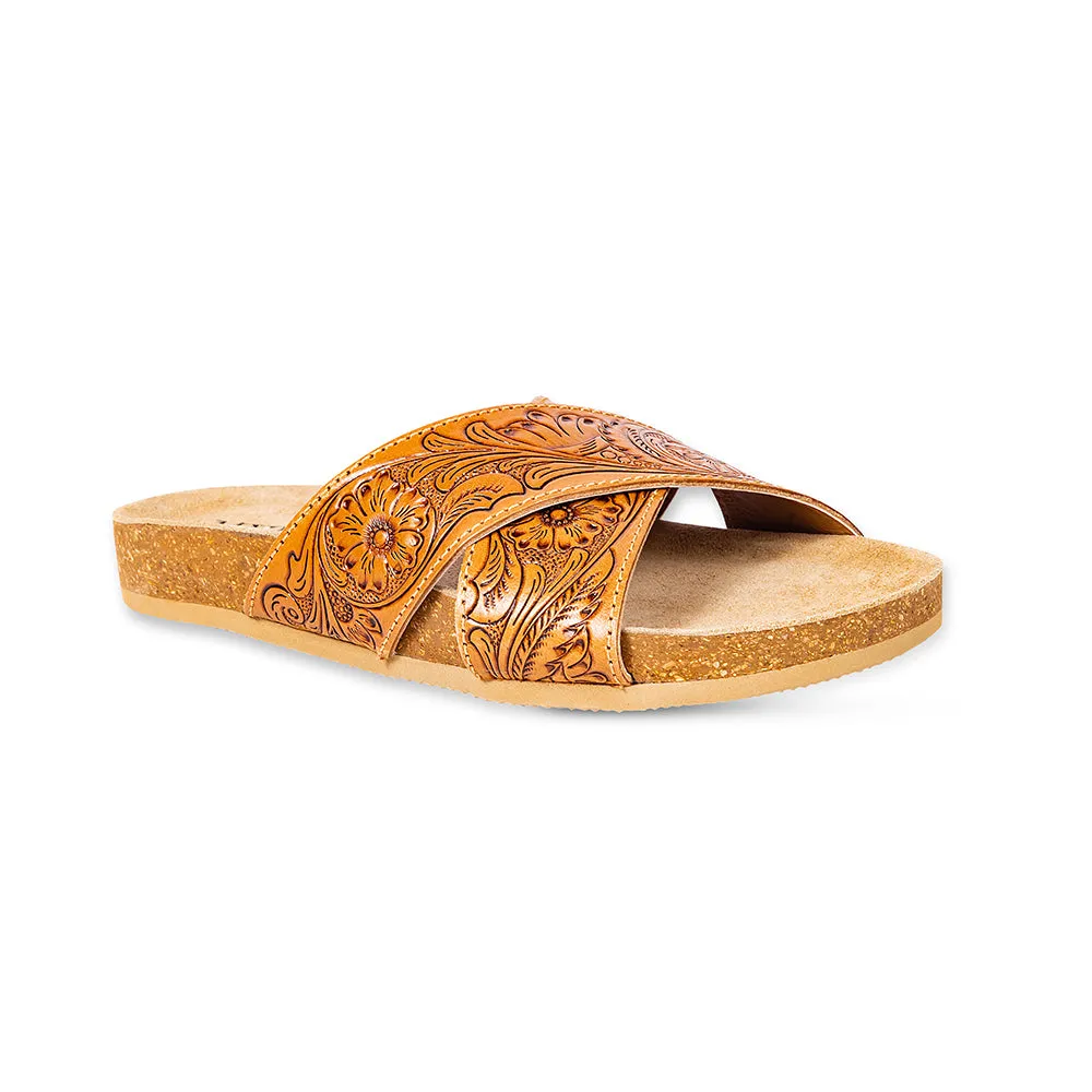 Gracie Hand-Tooled Sandals