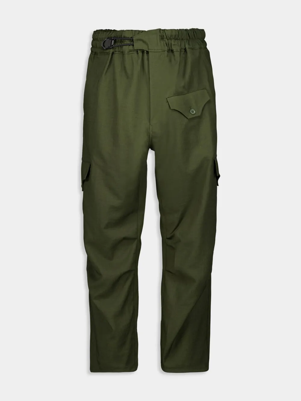 Green Sport Uniform Straight Leg Pants