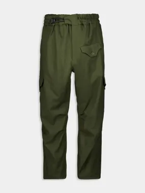 Green Sport Uniform Straight Leg Pants