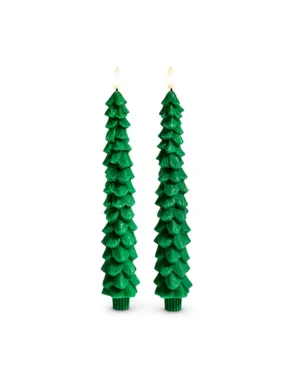 Green Tree Taper Candles