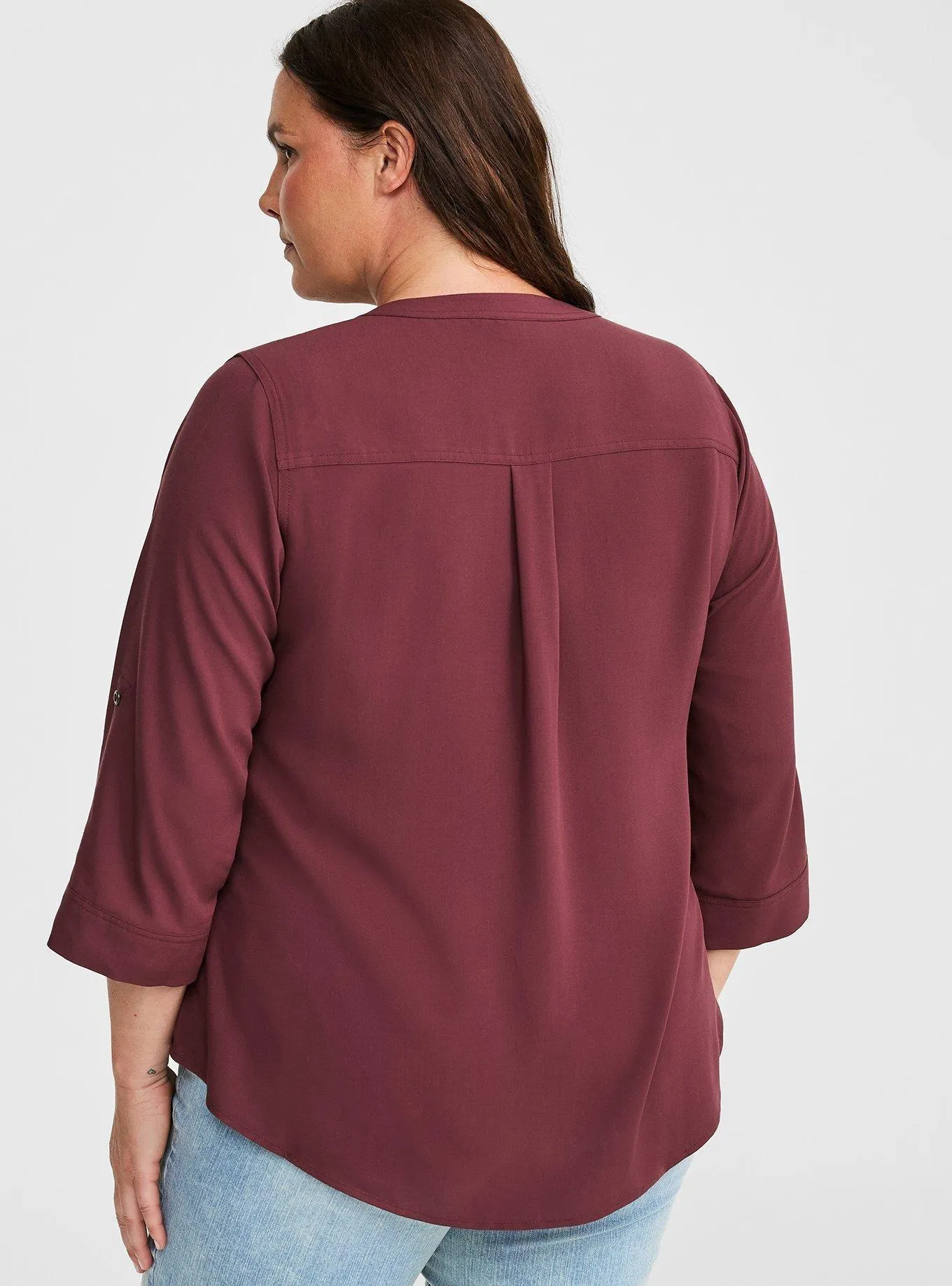 Harper Challis Pullover 3/4 Sleeve Blouse