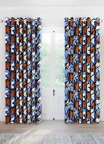 Helena Springfield Otto Pair of Lined Eyelet Curtains | Kaleidoscope