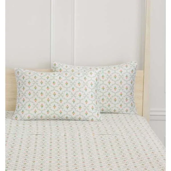 Hill House Home Pillowcase Set, Pastel Trellis