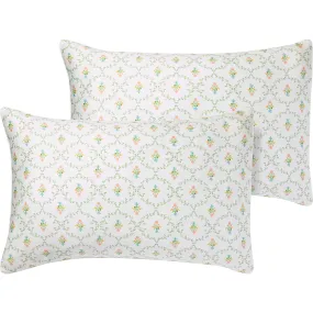 Hill House Home Pillowcase Set, Pastel Trellis