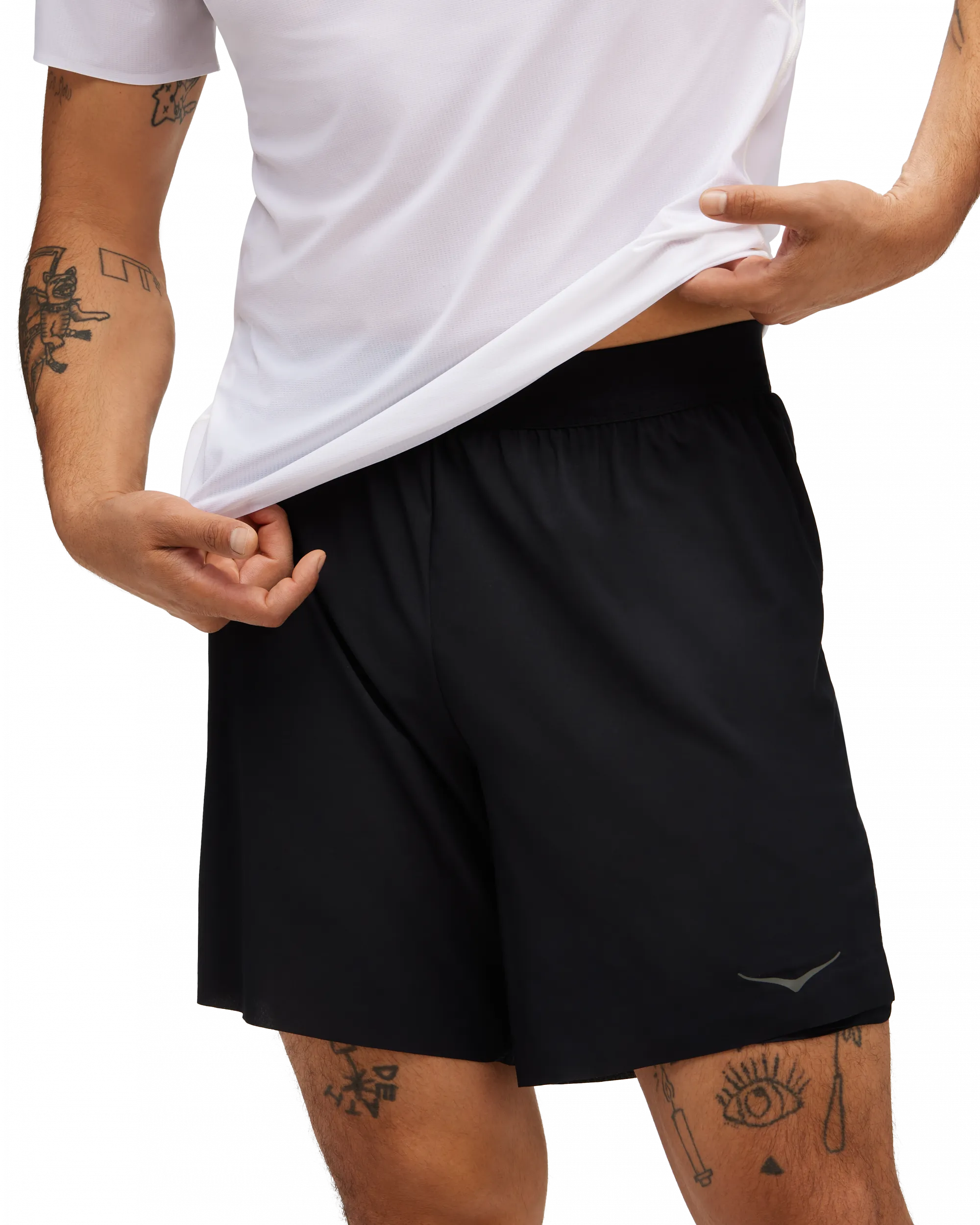 Hoka Men's Glide 7'' Short 2-in-1 Black | Buy Hoka Men's Glide 7'' Short 2-in-1 Black here | Outno