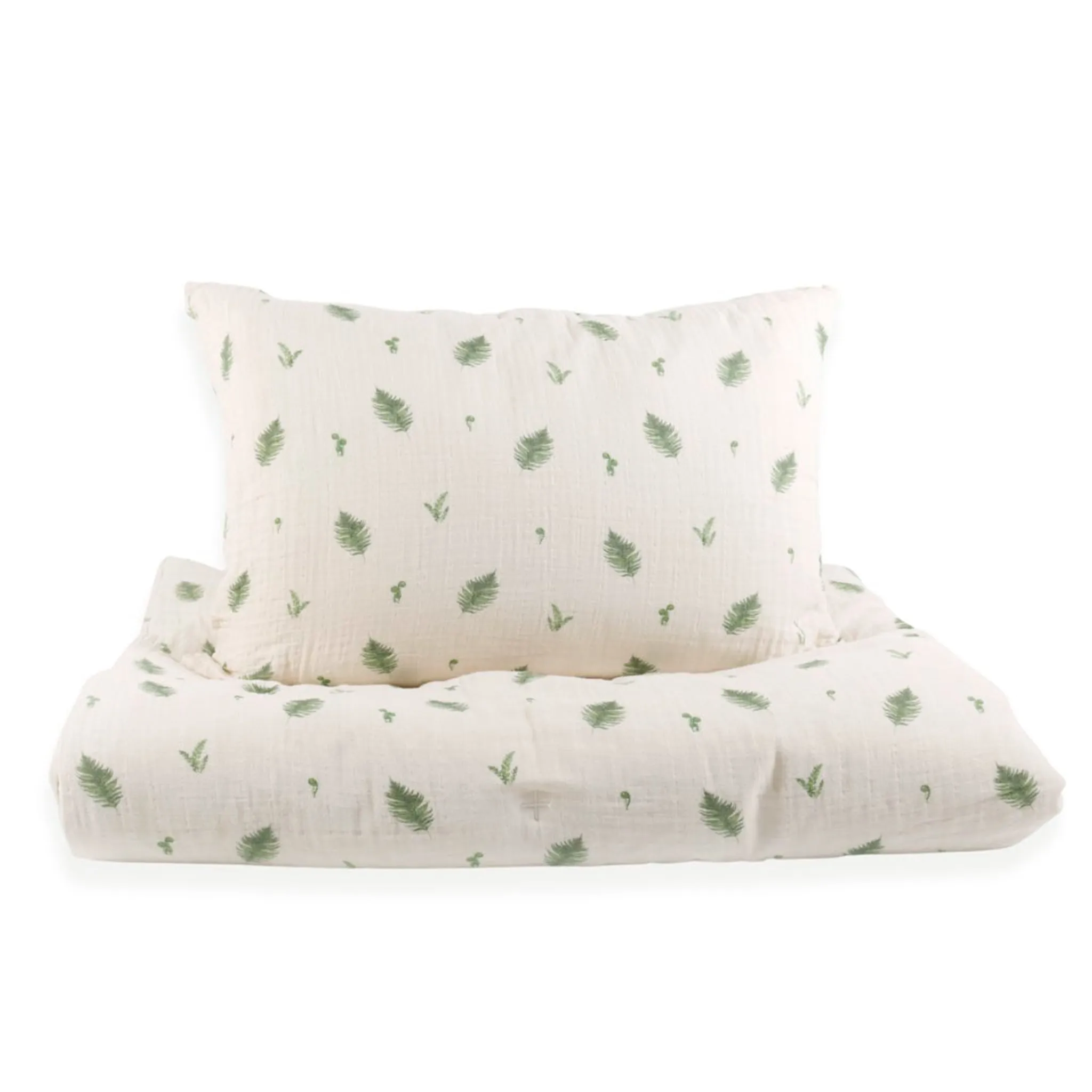 House of Elia Quilted Comforter & Pillowcase - Muslin Fern  - Clement