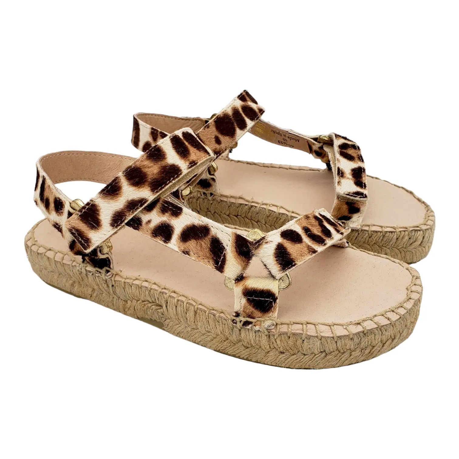 Hush Cream Leopard Foxhill Sandals