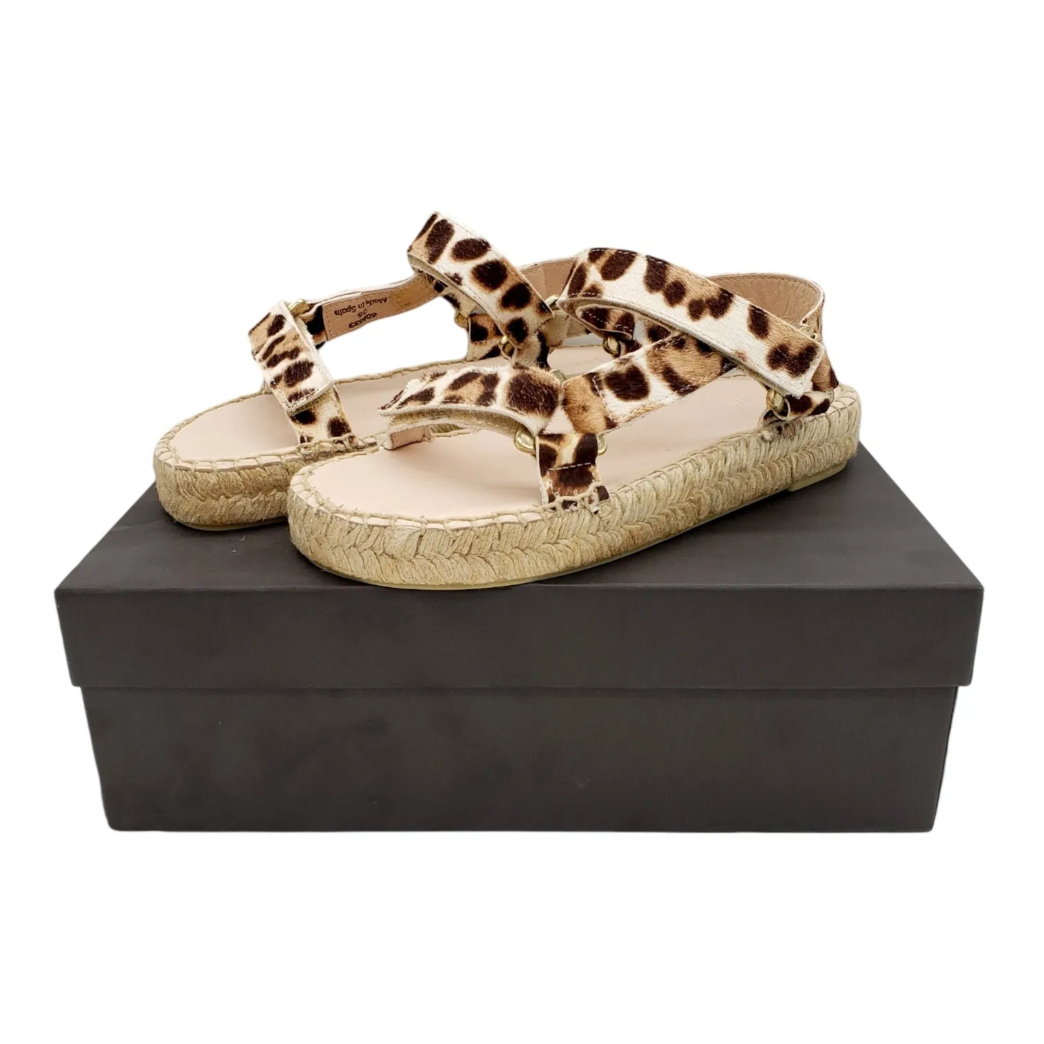 Hush Cream Leopard Foxhill Sandals