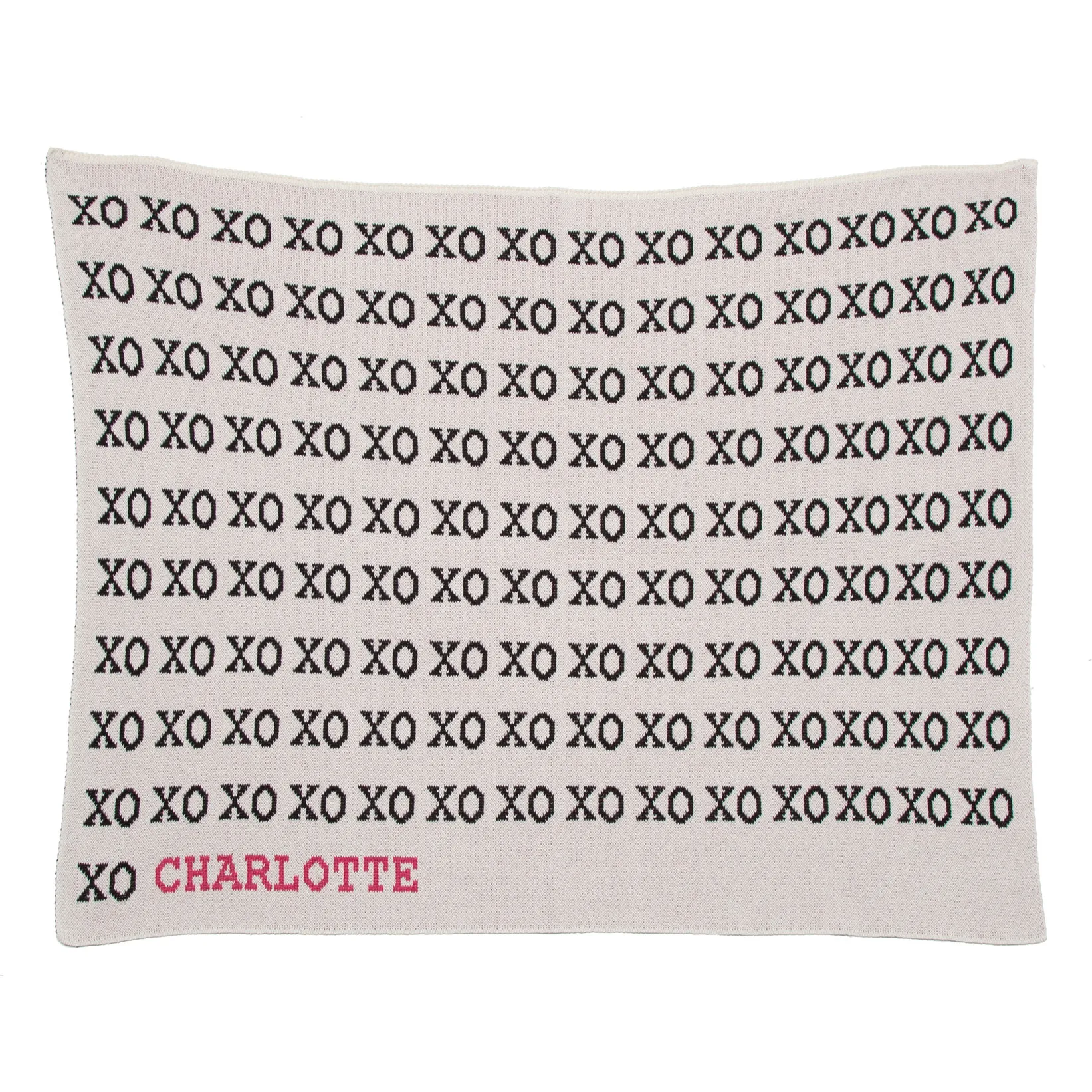 in2green Personalized Baby Typewriter Blanket, Pink