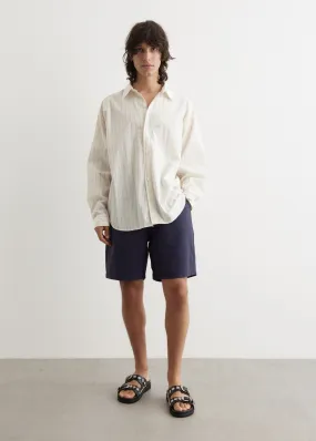 Incu Collection -  Smokestack Seersucker Boxy Shorts - Shorts