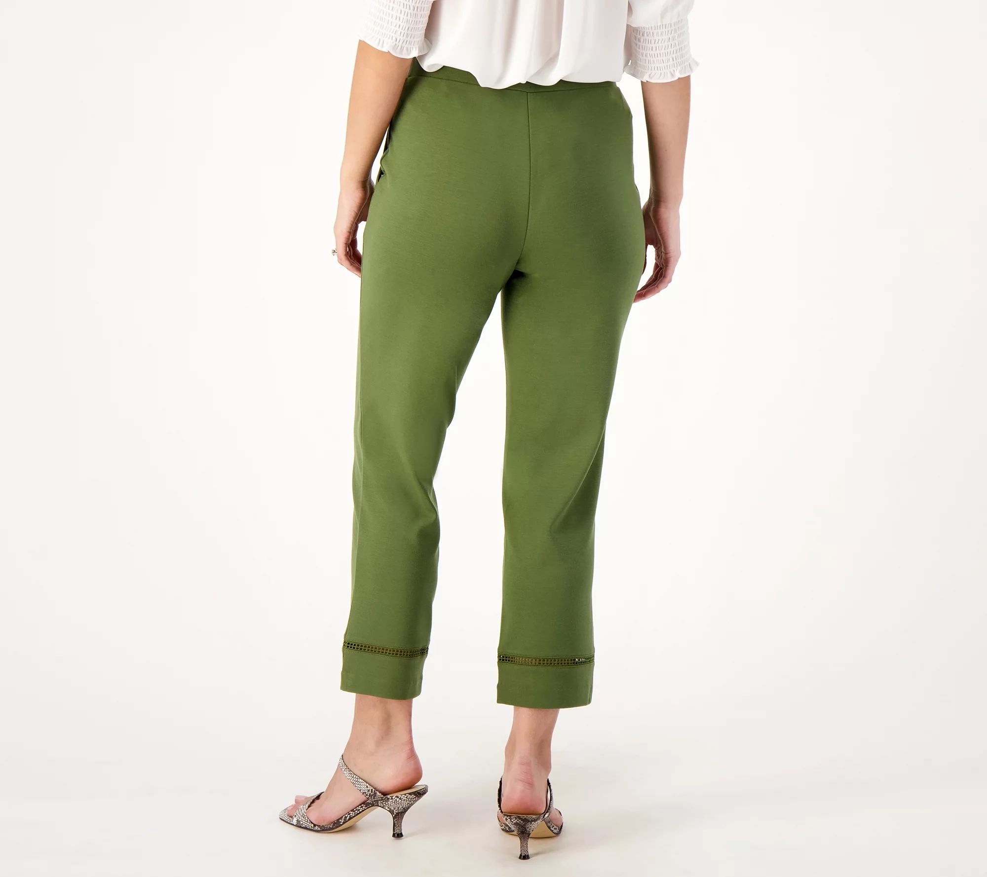 Isaac Mizrahi Live! Tall Ponte Knit Straight-Leg Crop Pants