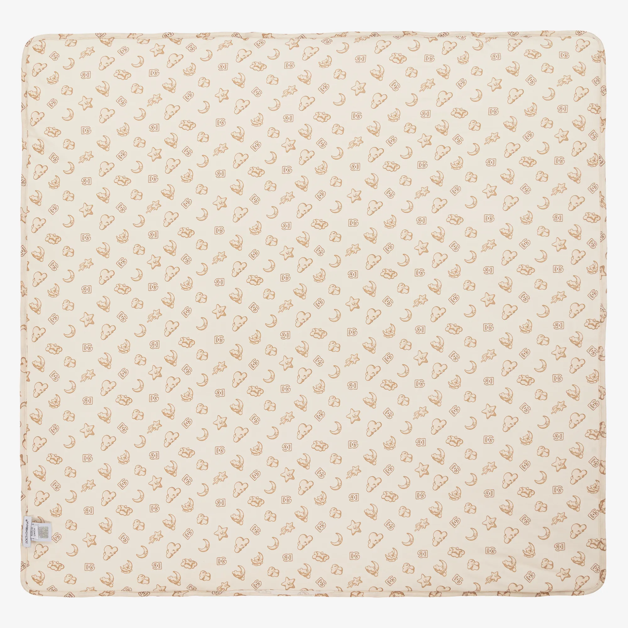 Ivory Cotton Starry DG Logo Blanket (75cm)