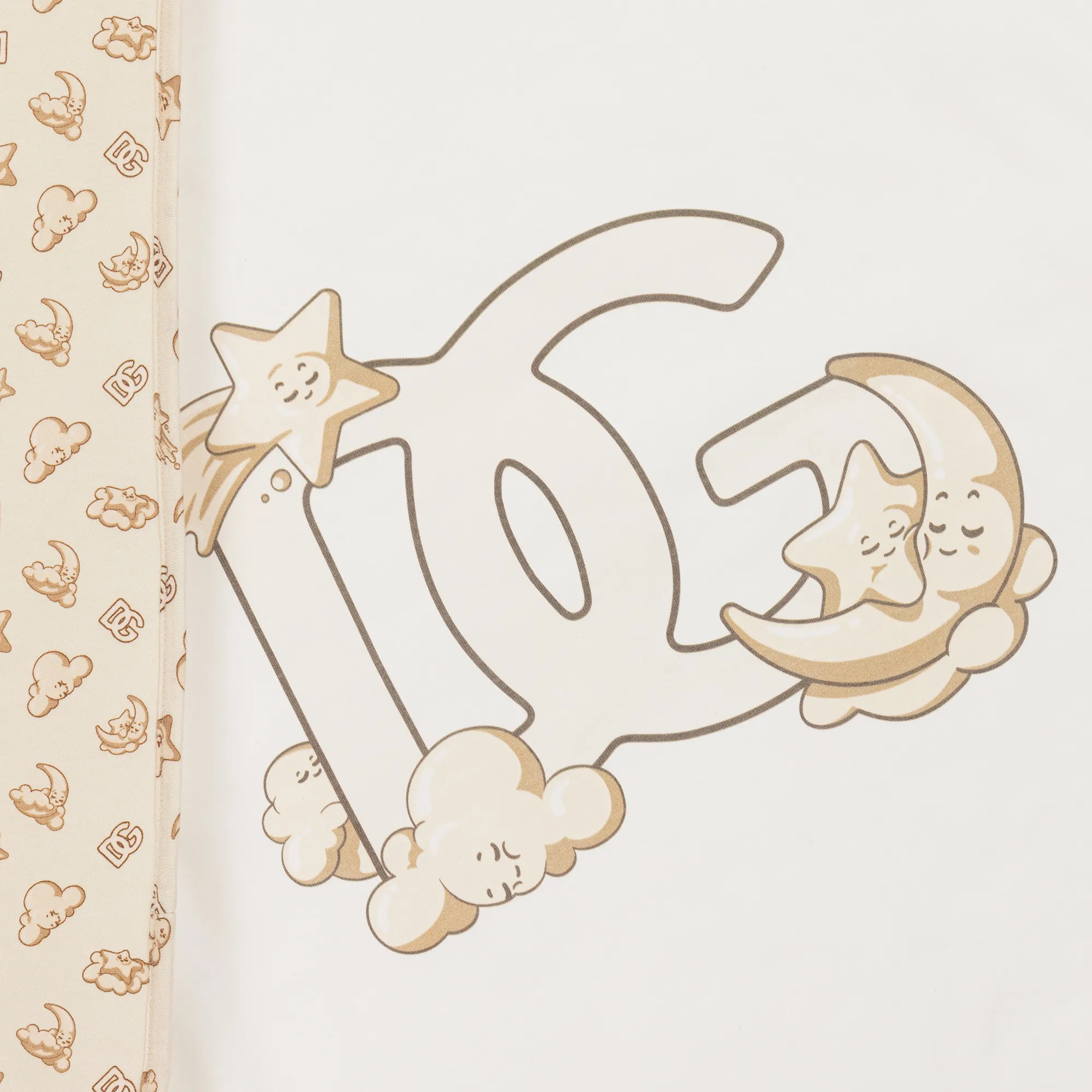 Ivory Cotton Starry DG Logo Blanket (75cm)