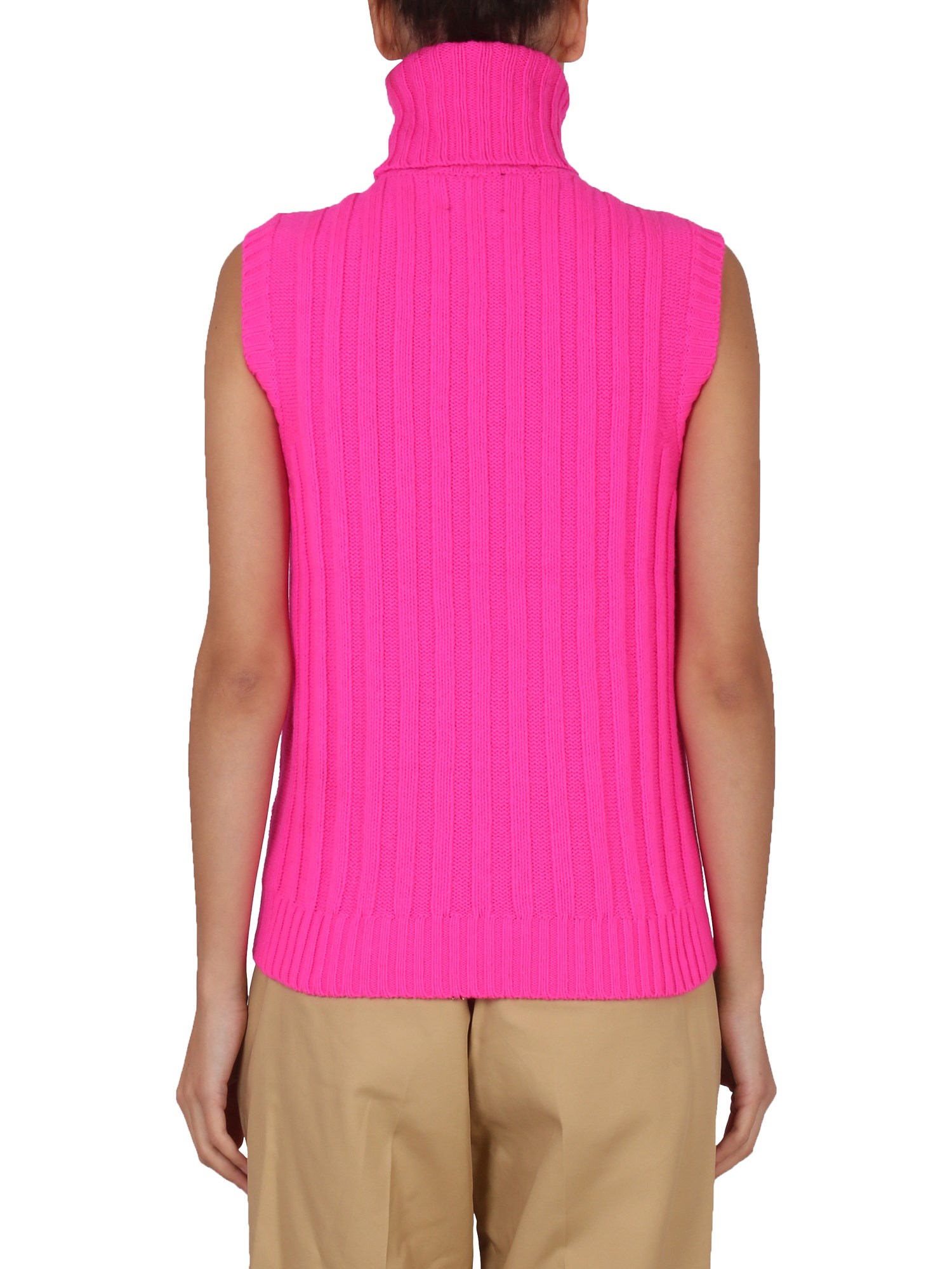 JEJIA    SLEEVELESS WOOL TURTLENECK SWEATER