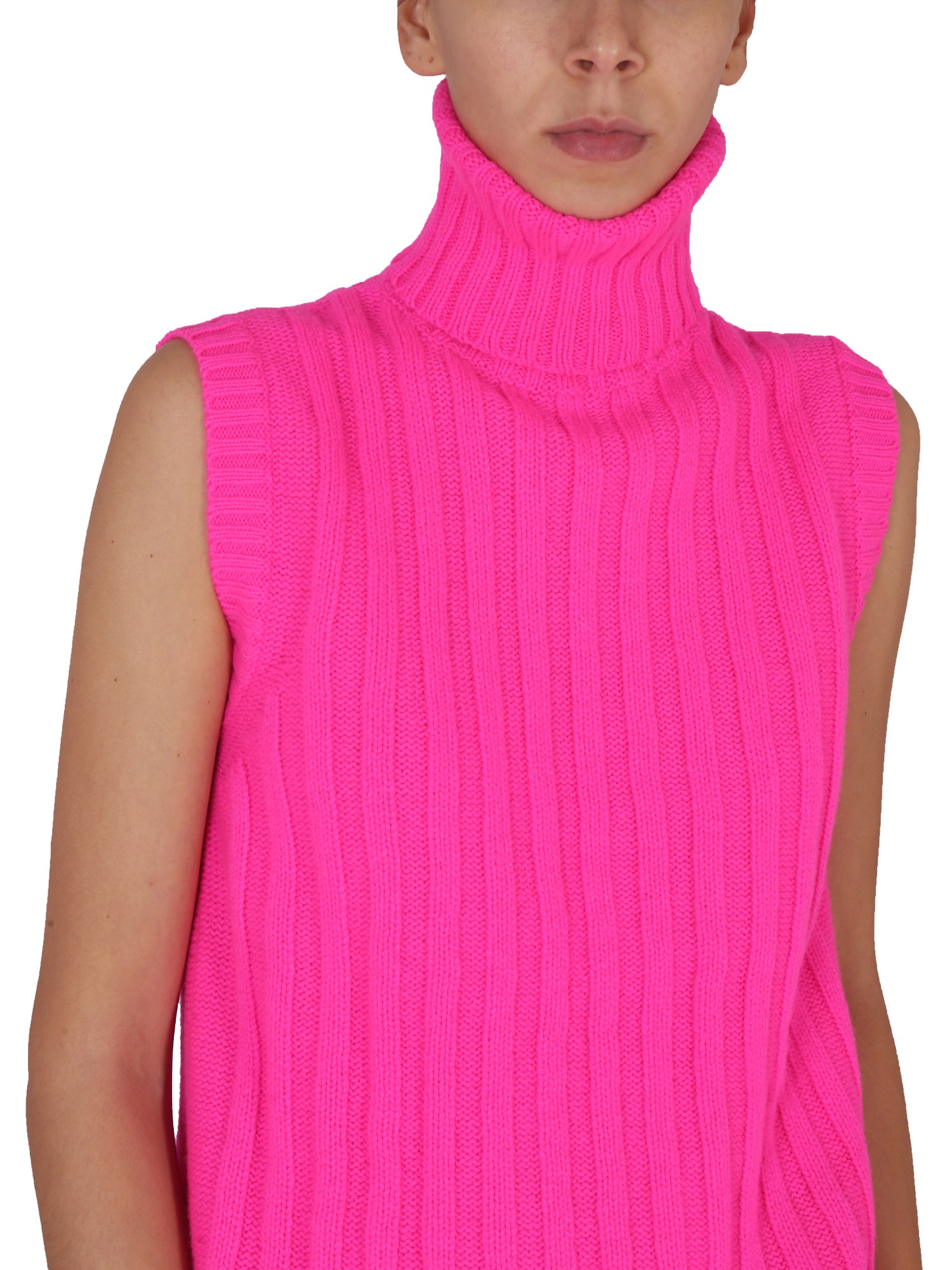 JEJIA    SLEEVELESS WOOL TURTLENECK SWEATER