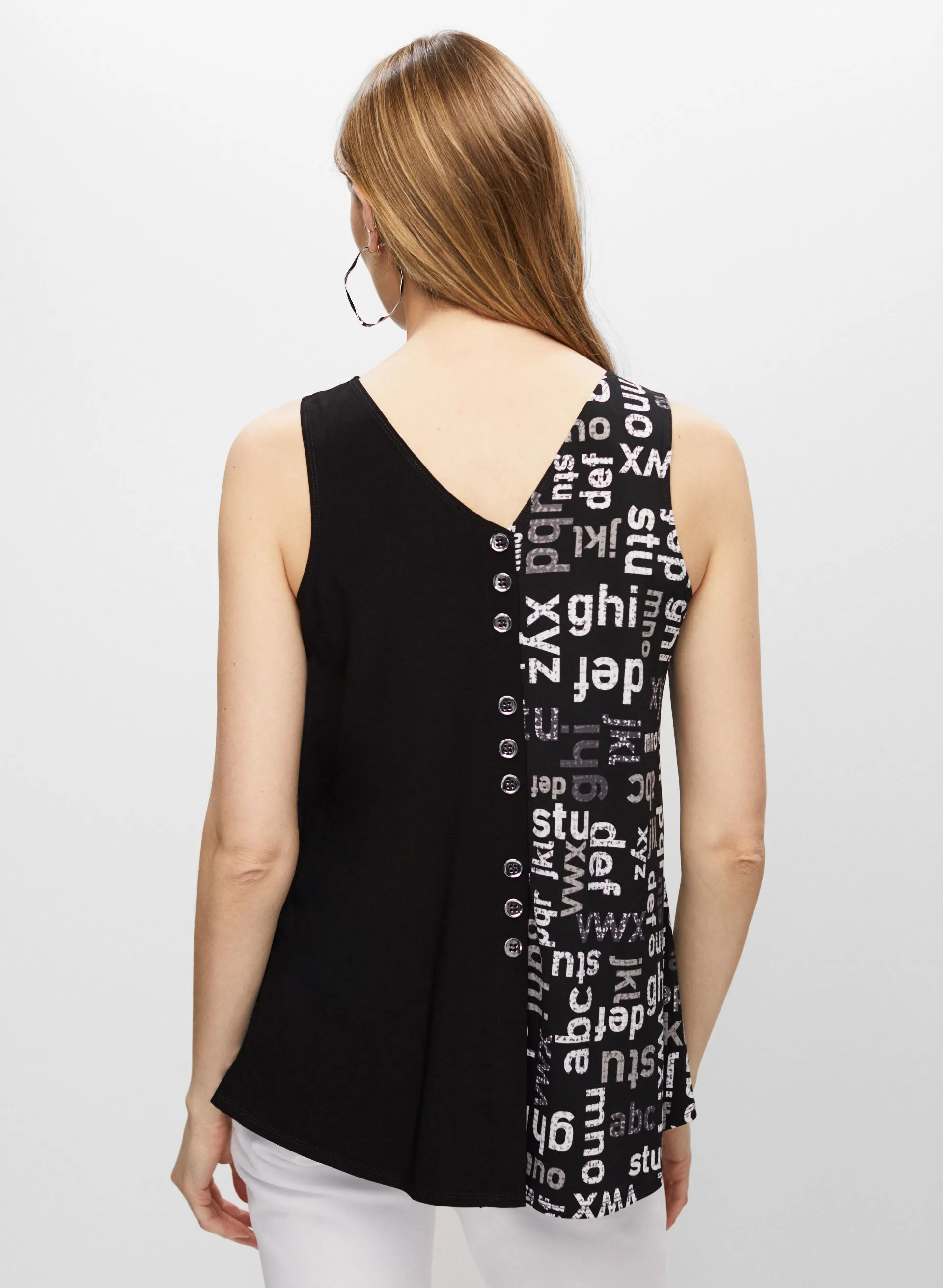 Joseph Ribkoff - Sleeveless Text Print Top