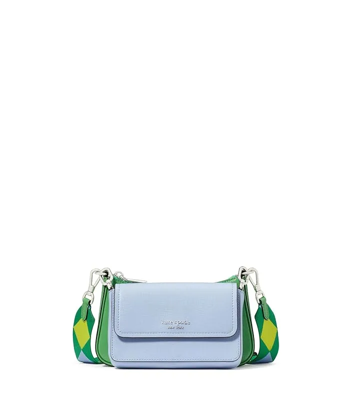 Kate Spade New York Double Up Colorblocked Saffiano Leather Double Up Crossbody