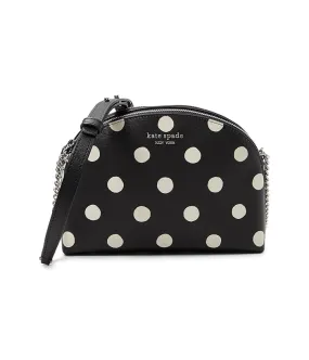 Kate Spade New York Morgan Sunshine Dot Printed PVC Double Zip Dome Crossbody