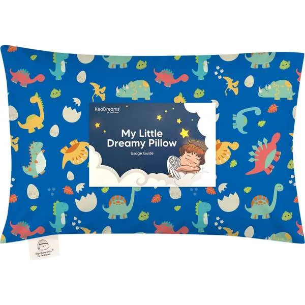 KeaBabies 13X18 Toddler Pillow with Pillowcase for Sleeping, DinoWorld