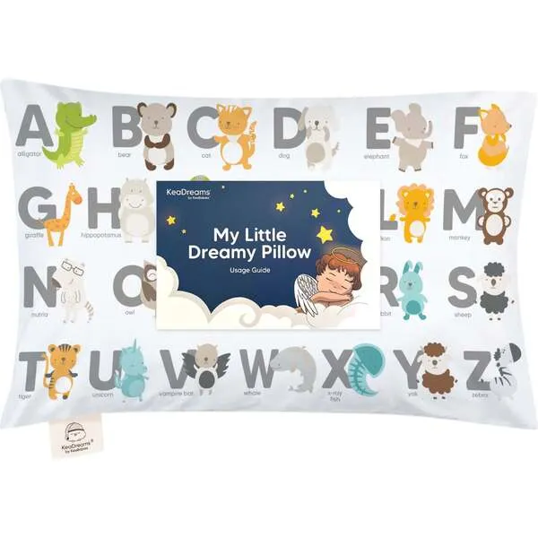 KeaBabies 13X18 Toddler Pillow with Pillowcase for Sleeping, KeaABC