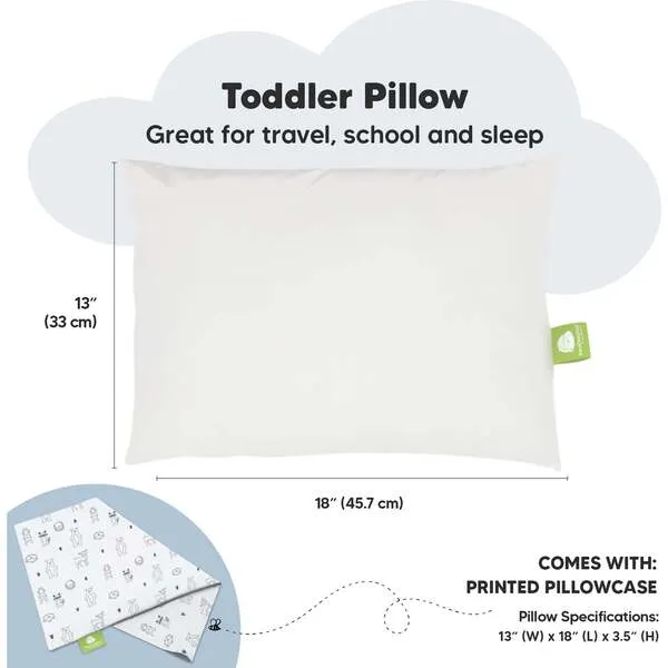 KeaBabies 13X18 Toddler Pillow with Pillowcase for Sleeping, KeaFriends