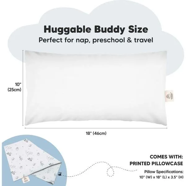 KeaBabies Buddy Toddler Pillow With Pillowcase 10X18, Slumber