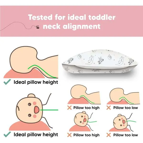 KeaBabies Buddy Toddler Pillow With Pillowcase 10X18, Slumber