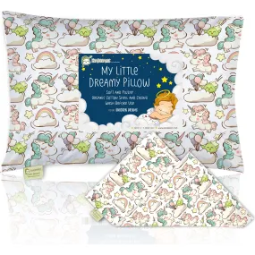 KeaBabies Printed Toddler Pillowcase 13X18, Unicorn Dreams